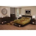 thumbnail image 3 of South Shore Full/Queen Holland Platform Bed with Drawer, Chocolate, 3 of 6