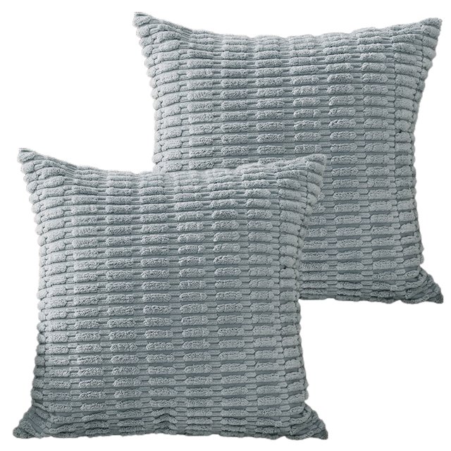 2 uds sofá cama sofá sala de estar decoración abrazar almohada, funda de cojín cuadrado, decoración del hogar de estilo bohemio almohada a rayas de pana