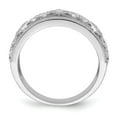 thumbnail image 2 of White Sterling Silver Ring Band Wedding Cubic Zirconia CZ, 2 of 5