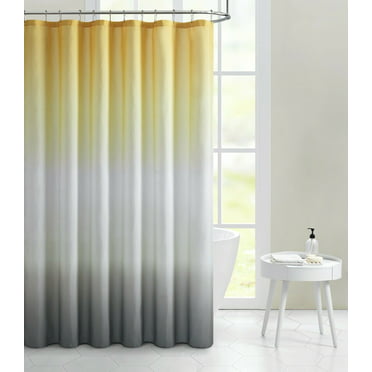 Kate Aurora Living Multi Color Ombre, Solid Mustard Yellow Shower Curtain