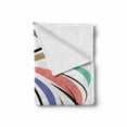thumbnail image 2 of Hair Salon Soft Flannel Fleece Throw Blanket, Smokey Eye Make-up Lady with Colorful Wavy Hair Stripes and Curly Lines, Cozy Plush for Indoor and Outdoor Use, 60" x 80", Multicolor, by Ambesonne, 2 of 6