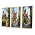 thumbnail image 3 of Designart "Blissful Rural Germany I" Germany Framed Wall Art Set Of 3 - Beige Germany Frame Gallery Wall Set For Home Decor, 3 of 6