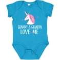 thumbnail image 3 of Inktastic Grammy and Grandpa Love Me Girl Unicorn Girls Baby Bodysuit, 3 of 5
