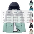 thumbnail image 4 of QATAINLAV Man Zip up Adjustable Hooded Jackets Casual Patchwork Waterproof Hiking Jacket Loose Fit Windbreaker Raincoat Black,XXL, 4 of 6
