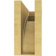 thumbnail image 4 of 4"W x 12"D x 8"H Classic Viola Rough Cedar Woodgrain TimberThane Corbel, Primed Tan, 4 of 6