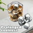 thumbnail image 4 of 24 Counts Whiskey Stones Gift Set for Men, Reusable Stainless Steel Ice Cubes Chilling Stones, Quick Cooling Rocks with Tongs, Metal Ice Cube for Drinks Beverage Wine, 4 of 5