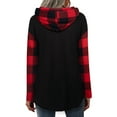 thumbnail image 1 of Splicing Sweatshirt, Pullover Women Top Hooded Polyester Fiber  For Autumn Outfit, 1 of 6