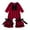 Red, variant on MANHUJI Baby Clothes for Girls Newborn Baby Bodysuit for Toddler Cute Newborn Christmas Clothes Girls Ruffle Romper Red Plaid Long Sleeve Bow Flared Pants Jumpsuit Cotton Set Red (Red,80)