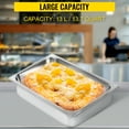 thumbnail image 4 of VEVORbrand 6 Pack Hotel Pans 4 inch Deep Steam Table Pan 22 Gauge,Stainless Steel 20.8"x 12.8" Full Size Hotel Pan,Electric Buffet Servers, 4 of 9