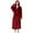 RD1, variant on Mens Casual Plush Leisure Bathrobe Solid Hooded Pocket Drawstring Long Sleeve Pajamas Sizes M-3XL