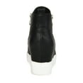 thumbnail image 4 of Journee Womens Pennelope Round Toe Double Zip Wedge Sneakers, Widths Available, 4 of 10