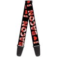 thumbnail image 1 of Buckle-Down Guitar Strap, I Heart Bacon Black Bacon, 2 Inches Wide, 1 of 1