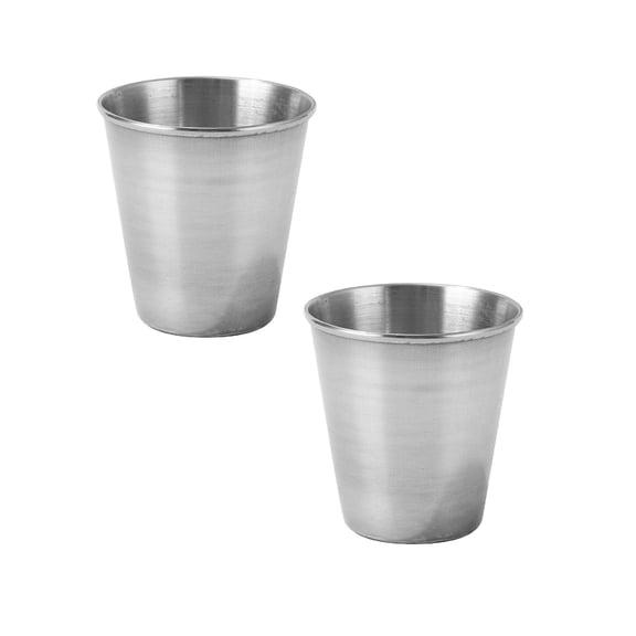 Dreamyjuly 304 Stainless Steel Dipping Bowl with Handle, Small Sauce Pot for Ketchup Vinegar, Western Restaurant Cooking and Serving Dish, A 2Pcs