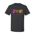 thumbnail image 3 of Peace Love Baseball Sports Men's Graphic T-Shirt, Charcoal, X-Large, 3 of 5