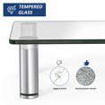thumbnail image 3 of FITUEYES Clear Monitor Stand Riser Desktop Laptop/TV/Printer Desk 20 inch Wide with Height Adjustable Legs, Glass Stand, 3 of 7
