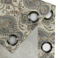 thumbnail image 4 of Ambesonne Floral Grommet Curtain, Oriental Vibe Flower Artwork, 50"x72", Ceil Blue Chestnut Brown, 4 of 5
