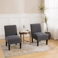 thumbnail image 3 of Armless Accent Chair Slipcovers Stretch Armless Slipper Chair Slipcover Spandex Armless Chair Cover Grey One Size, 3 of 8