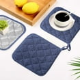 thumbnail image 4 of Boreal Craft 3Pcs Kitchen Pot Holders Hot Pot Holder Set Cloth Padded Potholders For Kitchens Washable Potholders For Cooking And Baking Dining Room Table Setting Set Woven Charger Plates round Small, 4 of 6