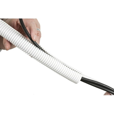 D-Line Cable Tube | Cord Management Sleeve | Ideal to hide cables, cords and wires from TVs, AV Equipment and...