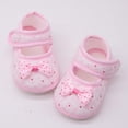 thumbnail image 3 of Infant Baby Girls Boys Handmade Princess Flats Toddler First Walkers Soft Cotton Non-Slip Crib Wedding Dress Shoes, 3 of 5