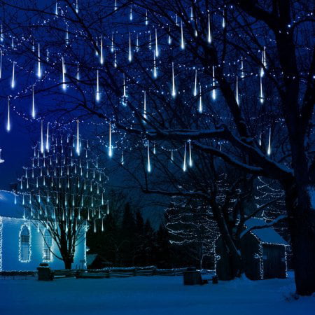 Cirkel optager tand Perfect Holiday LED Meteor Shower Snowfall Lights 30cm - White - Walmart.com