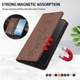 thumbnail image 5 of Leather For Google Pixel 9 / Pixel 9 Pro, RFID Blocking Protection, Playful Cats Embossed Flip Wallet Leather Case With Card Holder Magnetic Closure  Phone Cases Cover,Brown,For Pixel 9 / 9 Pro, 5 of 7