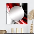 thumbnail image 1 of Designart "Endless Ripples Red and Black I" Modern Waves Square Mirror For Wall Decor - Large Red Square Printed Wall Mirror Art - Square Modern Mirror - Wall Mounted Square Large Mirror, 1 of 5