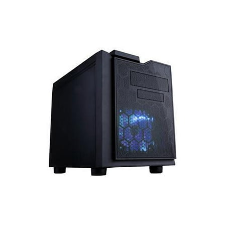 Apevia X-QPACK3-NW-BK Black X-Qpack3 Metal Micro ATX Cube Case w/out Side Windows * USB3.0, USB2.0, HD Audio, 140mm LED fan, 5 Drive