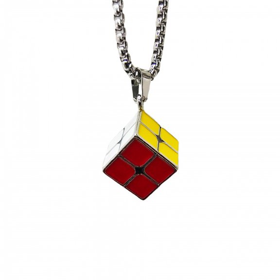Magic Cube Necklace Speed Puzzle 2Er Leather Chord