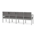 thumbnail image 5 of Lesro Lenox Steel Polyurethane 4-Seat Waiting Room Guest Reception Chair in Silver/Castillo Metal, 5 of 5