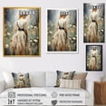 thumbnail image 4 of Designart "Impressionist Fashion in Flower Field IV" Fashion Framed Wall Art - Glam White Dior Living Room Framed Canvas Art, 4 of 6