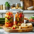 thumbnail image 6 of 24 oz Mason Jars Regular Mouth 6 Pcs, Large Canning Jars with Seal Bands, 24 oz Glass Jar with Lid for Jams, Sauces, Juice, Coffee, Pickling, Fruit, Dessert, Kitchen Storage, 6 of 8