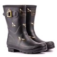 thumbnail image 2 of Joules Women's Molly Welly Black Metallic Bees Size 10 Mid Height Rain Boot (Black Metallic Bees, 10), 2 of 4