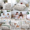 thumbnail image 6 of Vintage Brown Floral Duvet Cover Set Twin Size Farmhouse Flower Pastoral Style Soft Lightweight Comforter Covers 4 Piece Bedding Set with 1 Duvet Cover 1 Bed Sheet & 2 Pillow Shams, 6 of 8