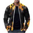 thumbnail image 2 of LOVZFMLL Jackets for Men Pullover Sweater Stand Collar Elastic Solid Color Half Sweater For Men Stand-up Collar Sweater, 2 of 4