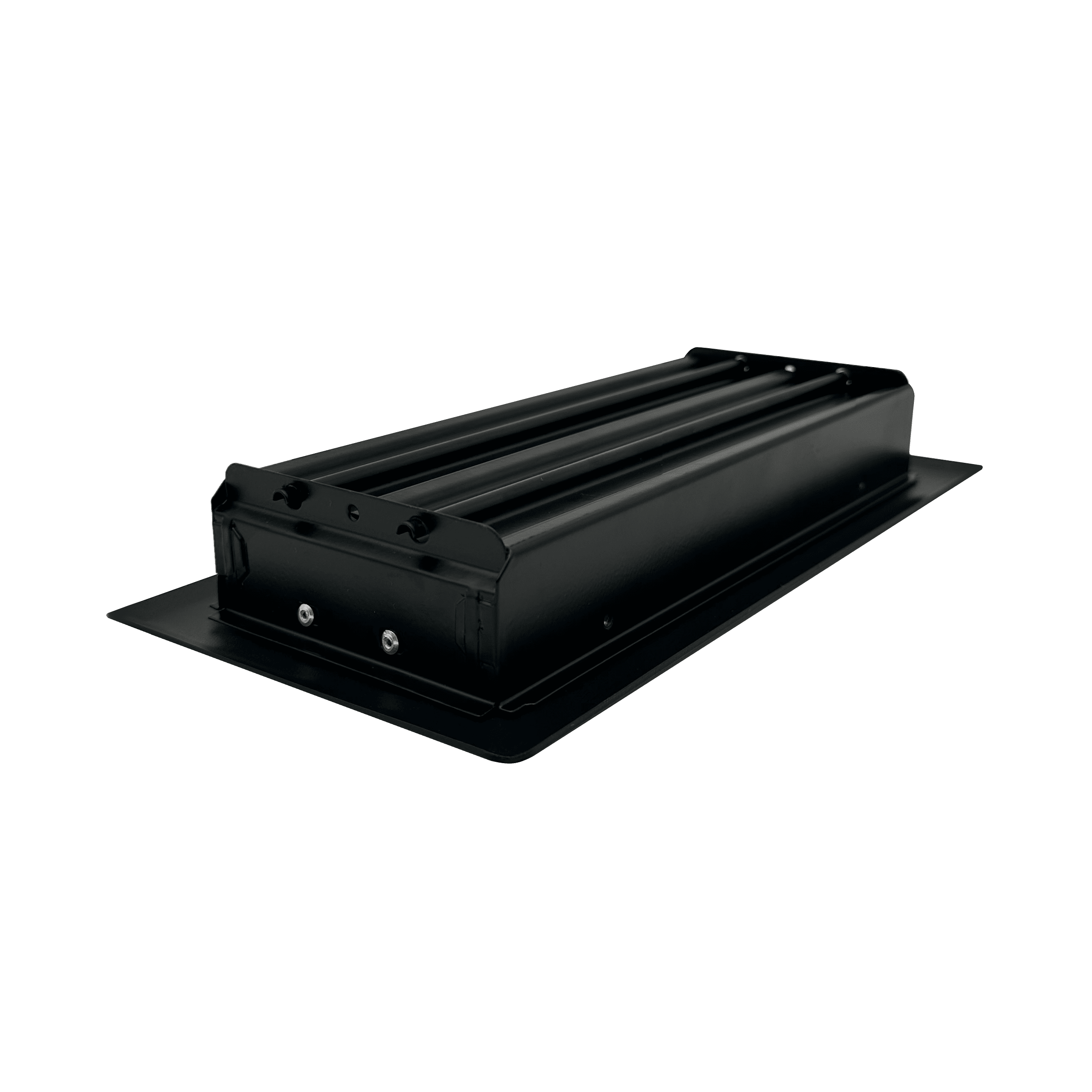 5 PACK Sierra Grates Lattice Floor Register - 4 x 12 Hole Size - Cast Iron Black Finish