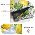 thumbnail image 6 of Summer Lemons Round Area Rug 6Ft Washable Circle Rugs for Bathroom Office, Fruits White Flowers Farm Blue White Stripes Non-Slip Carpet Floor Mats Indoor Outdoor Carpet Runner Aesthetic Home Decor, 6 of 8