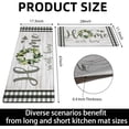 thumbnail image 2 of Farmhouse Kitchen Rugs Mats Sets of 2 Cushioned Anti Fatigue Kitchen Mats for Floor Non Slip Memory Foam Green Kitchen Floor Mats Waterproof Comfort Standing Desk Mats for Sink, 17"x28"+17"x47", 2 of 6