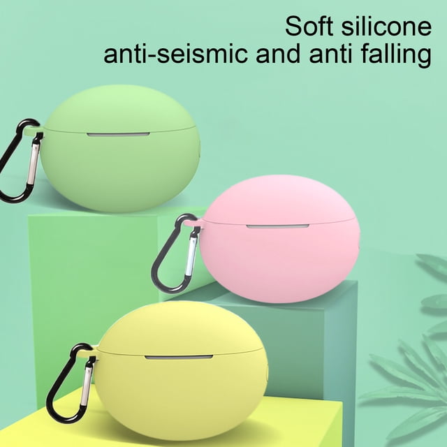 Gwong Electrónica Funda para auriculares Tapa protectora de Earbuds de Bluetooth Bluetooth Bluetooth con silicona suave con Mosquetón para Huawei Freebuds 4 / 4i