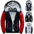 thumbnail image 3 of Men's Pullover Winter Jackets Hoodie Faux Fur Lined Sweatshirt Warm Coats, 3 of 6
