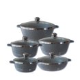 thumbnail image 1 of Batería De Cocina CHIC-FANTASY De Aluminio Recubrimiento De Granito 10 Pz Azul marino M16555-DARKBLUE, 1 of 6