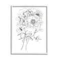thumbnail image 4 of Stupell Industries Line Drawing Botanical Floral Bouquet Over Person Face Framed Wall Art, 24 x 30, Design by Ros Ruseva, 4 of 5
