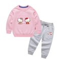 thumbnail image 3 of Hello kitty-ropa para niños y niñas, suéter con estampado de dibujos animados y cuello redondo, conjunto de pantalones largos de manga larga, primavera y otoño, 2/ud., 3 of 4