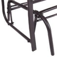 thumbnail image 4 of Pemberly Row Patio Glider Rocking Bench Double 2 Person Chair Brown, 4 of 8