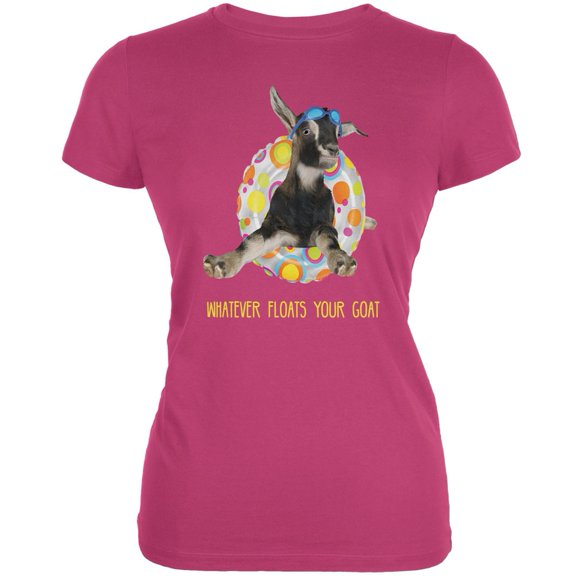 Whatever Floats your Goat Boat Berry Pink Juniors Soft T-Shirt