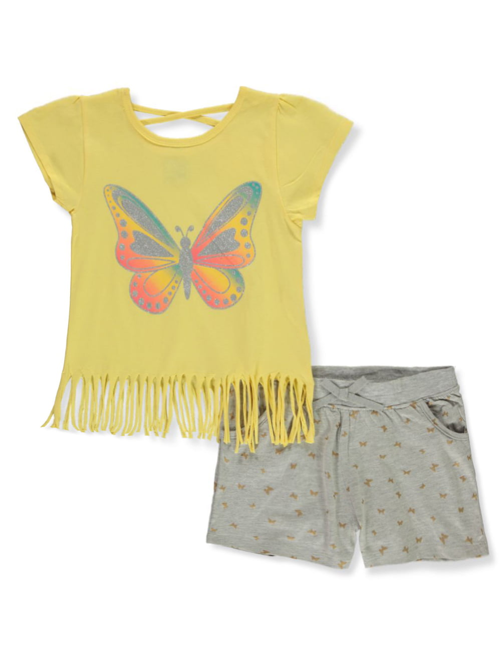 NWT 2pc *BABY essentials* Butterfly Top & Shorts Outfit Set 6-9 mo 