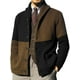 thumbnail image 1 of UKAP Suéteres para hombre Cárdigan con bloques de color Suéter con frente abierto Outwear Cárdigans ajustados Tops para exteriores, 1 of 2
