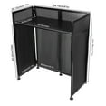 thumbnail image 4 of DJ Event Facade Metal Black Scrim Booth with Travel Bag Foldable 20" x 40" Flat Table Top, for Public Squares, Ice Rinks, Birthday Party Supplies, Family Parties, Discos, Bars, 4 of 8