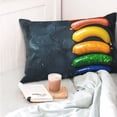 thumbnail image 4 of Kdxio Cotton Pillow Cases 20"x30" Pillowcases,Soft and Breathable Bedroom Pillow Cases-Rainbow Sausages On Dark Slate-No Pillow Core, 4 of 5