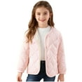 thumbnail image 3 of Loopsun Kids Quilted Jackets, Kids Boys Girls Quilted Long Sleeve Warm Outerwear Jacket Pink, 3-4 Years, 3 of 5